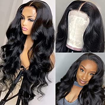 Virgin Body Wave 5*5 Transparent HD Lace Closure  Wigs Human Hair Wig Glueless Pre Plucked Lace Wig